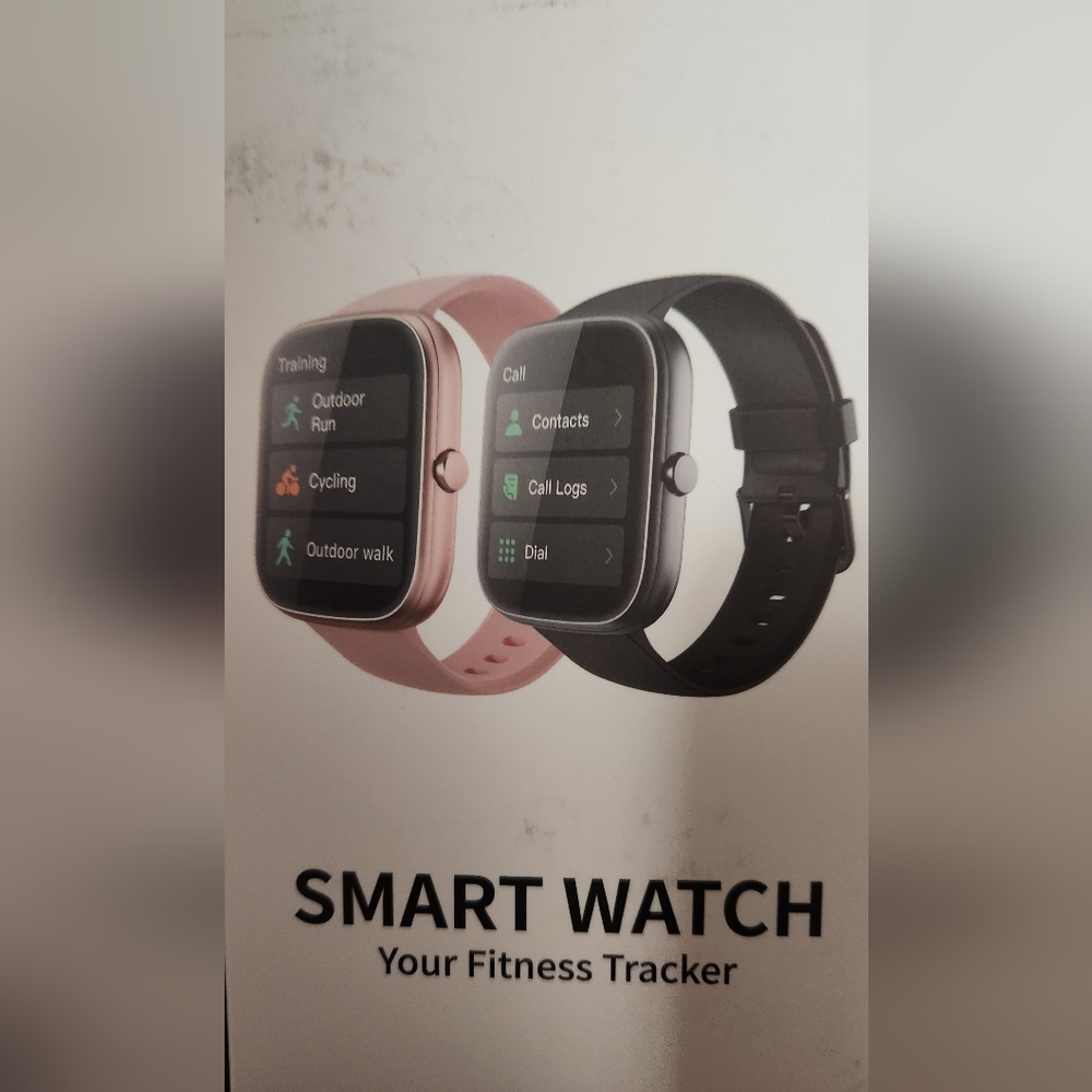 SMART WATCH, FITNESS TRACKER. BLACK